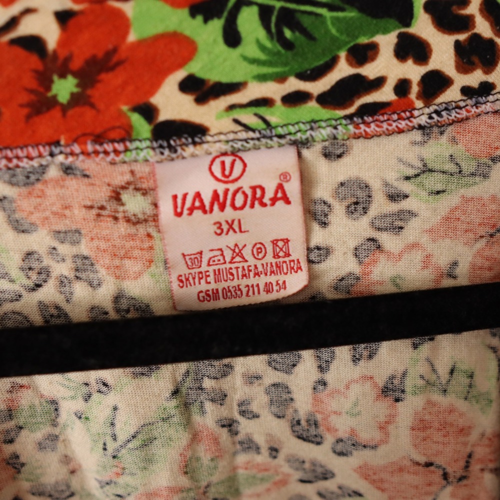 Vanora 3XL Wrap Dress Y2K Women Brown Floral Leopard Print Ruffle Sleeve V Neck - Picture 4 of 15